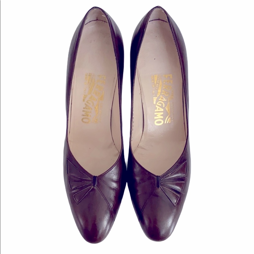 Salvatore Ferragamo Brown Heels Narrow